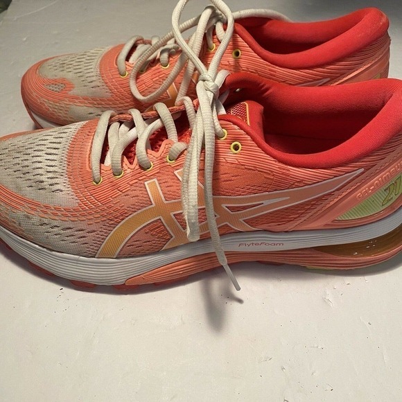 ASICS Gel Nimbus Athletic 1012A611 Running Shoes Orange Sun Coral Size 9 - Picture 3 of 9